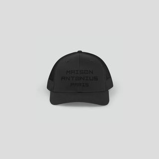 Cotton Trucker Hat with Oversized Embroidery - MAISON ANTONIUS