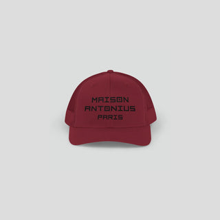 Cotton Trucker Hat with Oversized Embroidery - MAISON ANTONIUS
